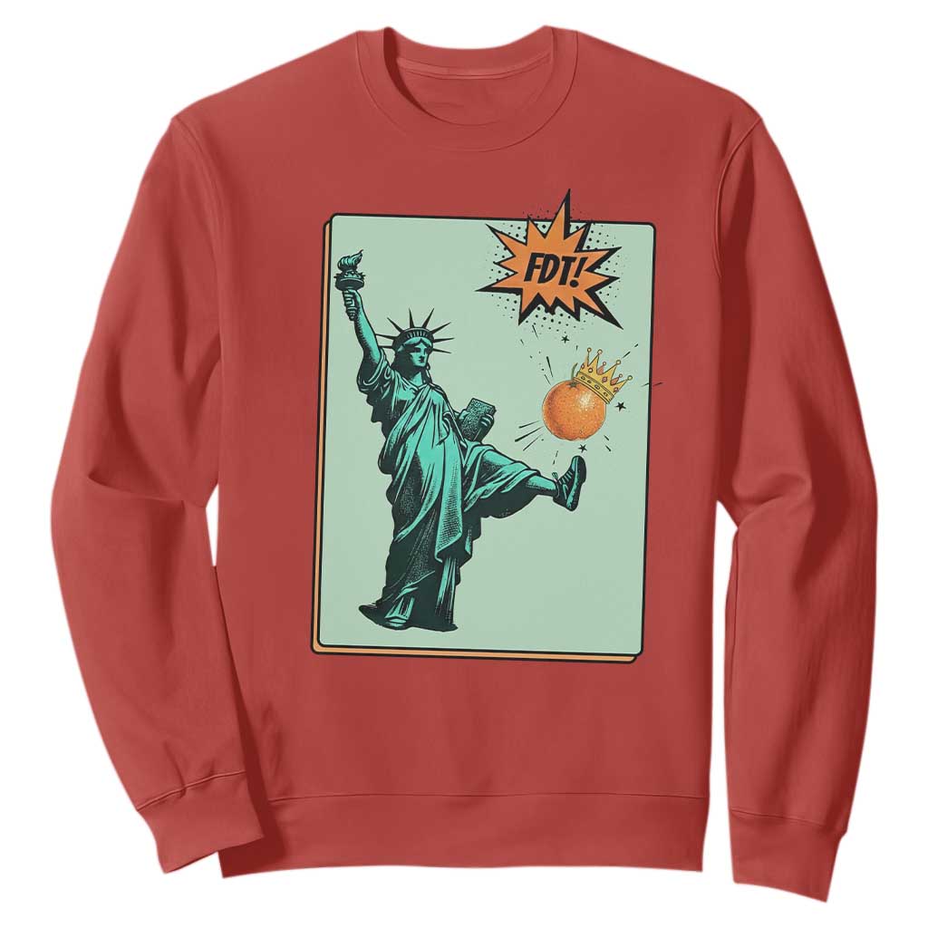 No Kings Sweatshirt Statue of Liberty Political Protest TS14 Red Print Your Wear