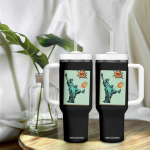 No Kings Tumbler With Handle Statue of Liberty Political Protest TS14 Print Your Wear