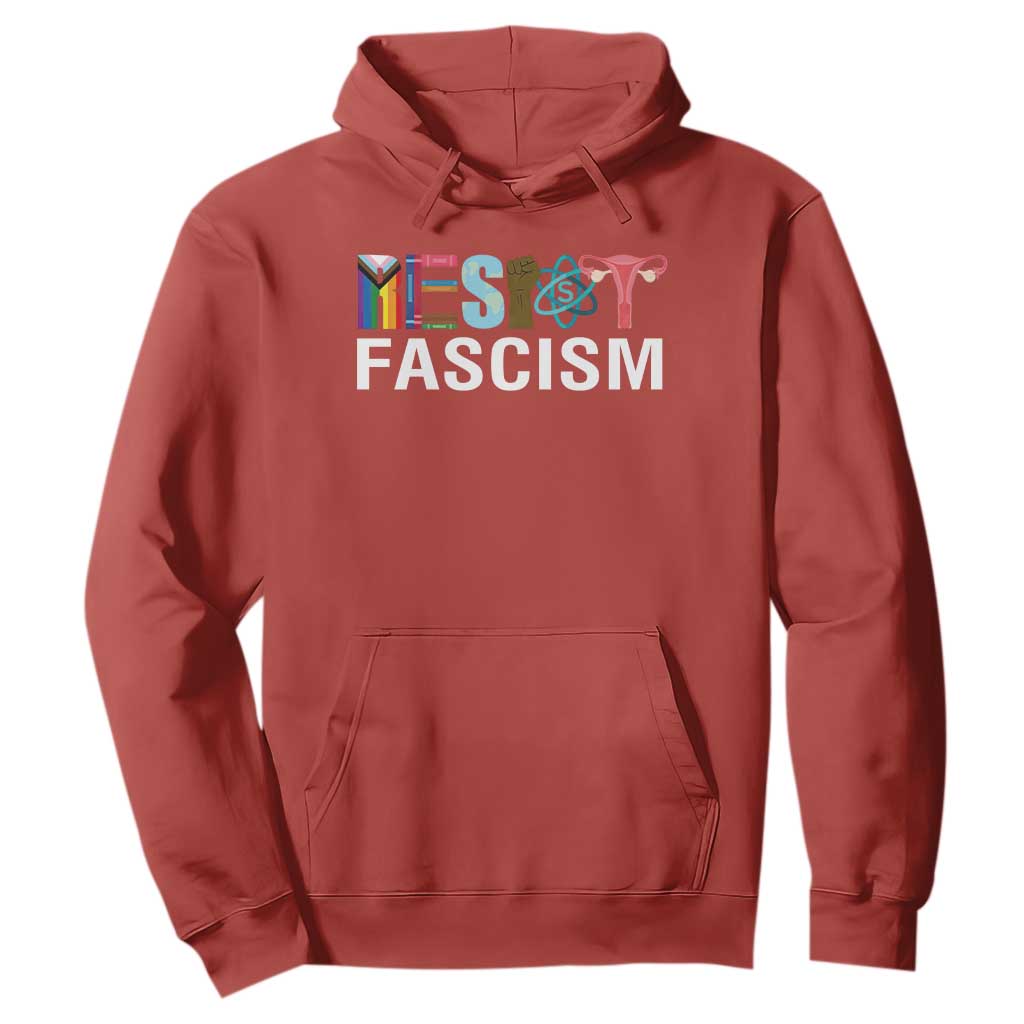 Resist Fascism Protest Hoodie Anti Trump Political Activist TS14 Red Print Your Wear