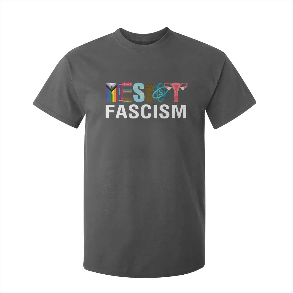 Resist Fascism Protest T Shirt For Kid Anti Trump Political Activist TS14 Dark Heather Print Your Wear