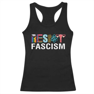 Resist Fascism Protest Racerback Tank Top Anti Trump Political Activist TS14 Black Print Your Wear