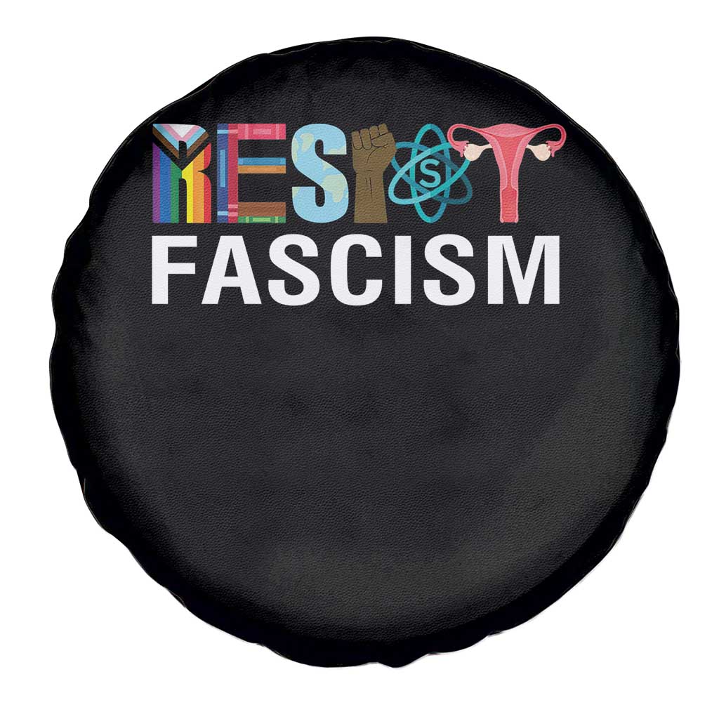 Resist Fascism Protest Spare Tire Cover Anti Trump Political Activist TS14 Print Your Wear