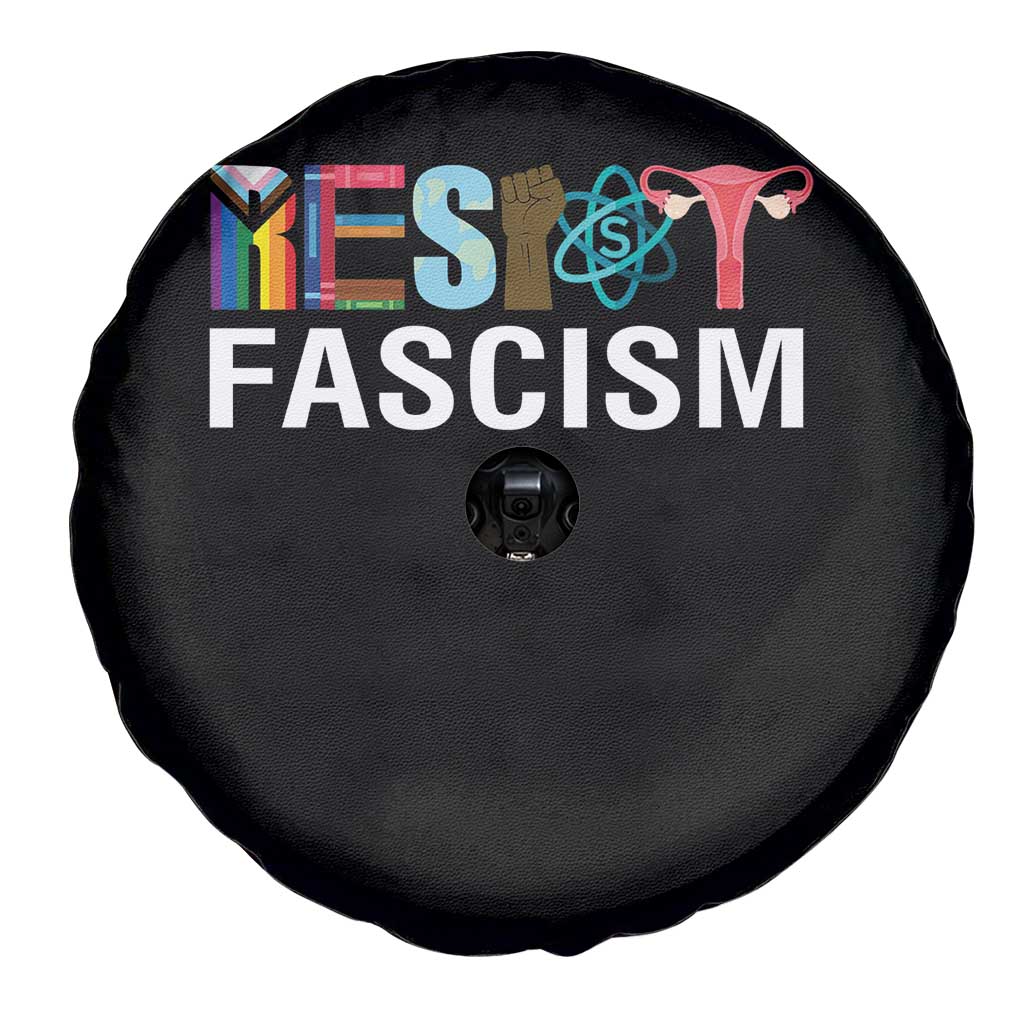 Resist Fascism Protest Spare Tire Cover Anti Trump Political Activist TS14 Print Your Wear