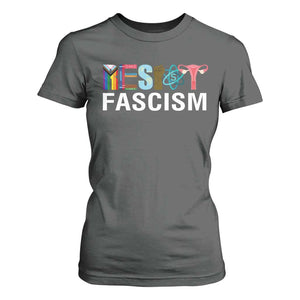 Resist Fascism Protest T Shirt For Women Anti Trump Political Activist TS14 Dark Heather Print Your Wear