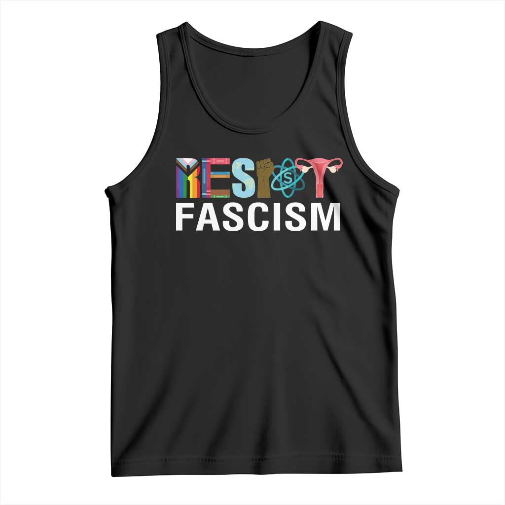 Resist Fascism Protest Tank Top Anti Trump Political Activist TS14 Black Print Your Wear