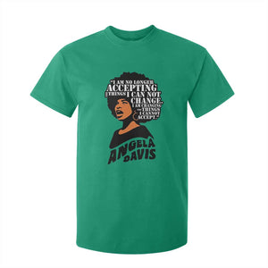 Angela Davis Inspirational Quote T Shirt For Kid I Am No Longer Accepting The Things I Cannot Change TS14 Irish Green Print Your Wear