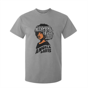 Angela Davis Inspirational Quote T Shirt For Kid I Am No Longer Accepting The Things I Cannot Change TS14 Sport Gray Print Your Wear