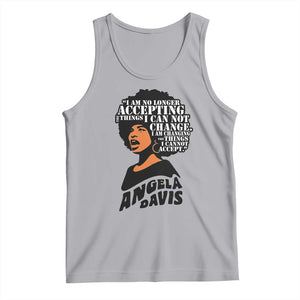 Angela Davis Inspirational Quote Tank Top I Am No Longer Accepting The Things I Cannot Change TS14 Athletic Heather Print Your Wear