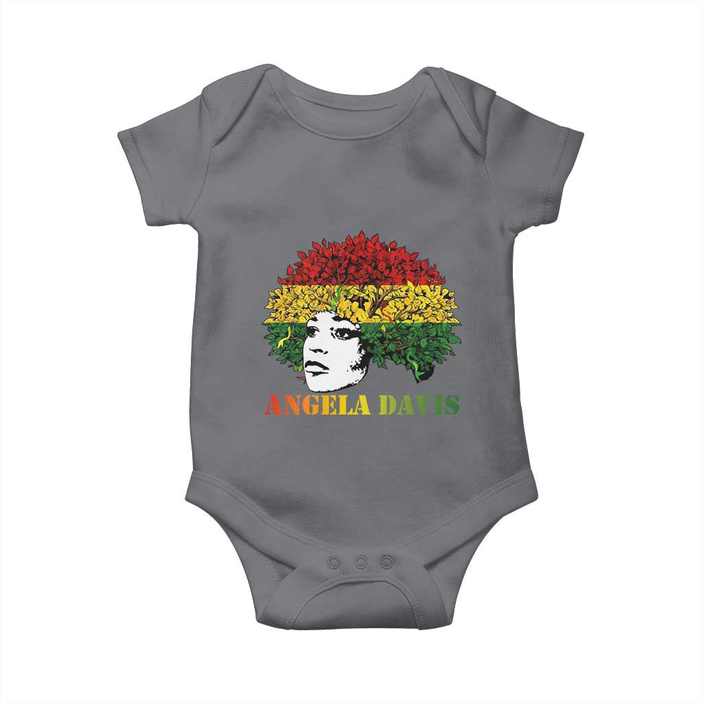 Angela Davis Baby Onesie Black History Month TS14 Charcoal Print Your Wear