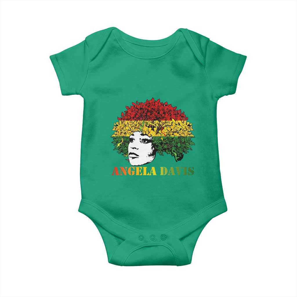 Angela Davis Baby Onesie Black History Month TS14 Irish Green Print Your Wear