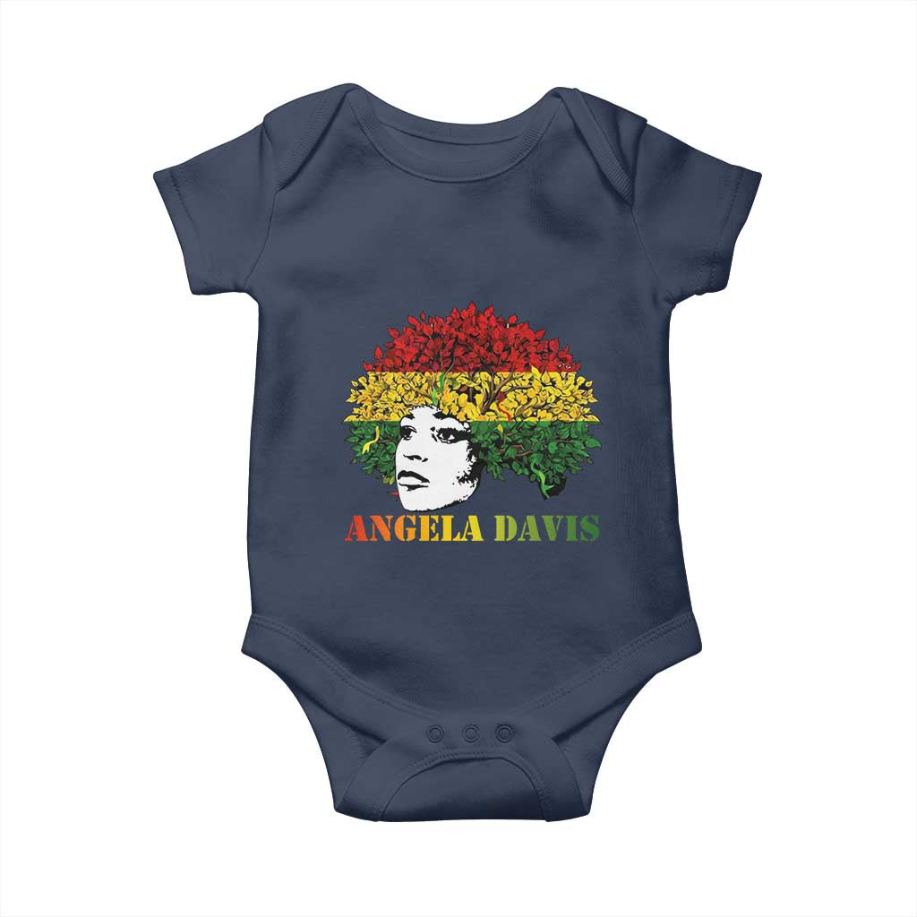 Angela Davis Baby Onesie Black History Month TS14 Navy Print Your Wear