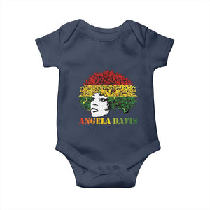 Angela Davis Baby Onesie Black History Month TS14 Navy Print Your Wear