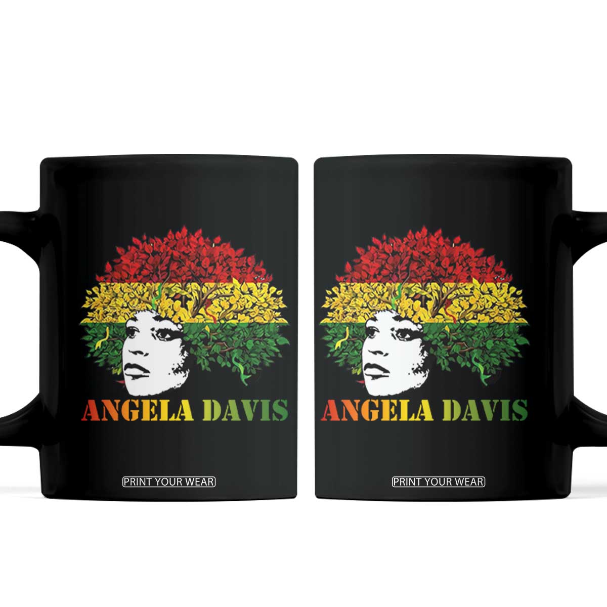 Angela Davis Coffee Mug Black History Month TS14 Black Print Your Wear