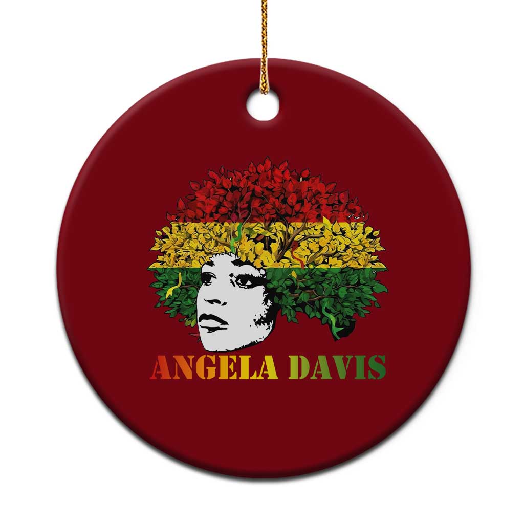 Angela Davis Ceramic Ornament Black History Month TS14 1pc Red Print Your Wear
