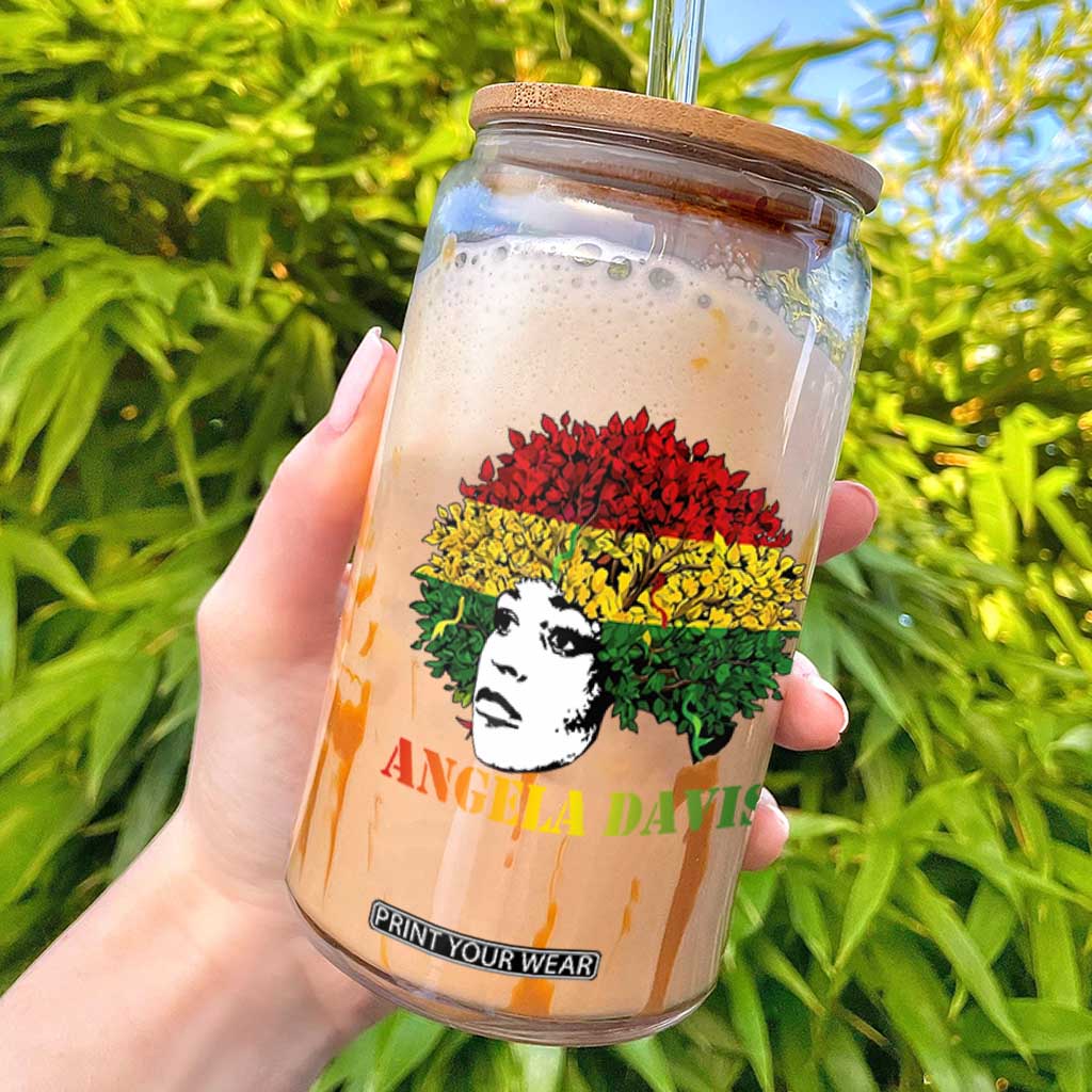 Angela Davis Glass Can Black History Month TS14 Black Print Your Wear