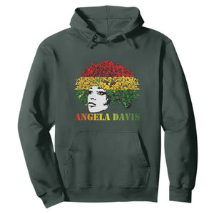 Angela Davis Hoodie Black History Month TS14 Dark Forest Green Print Your Wear