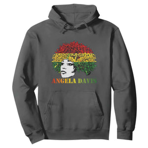 Angela Davis Hoodie Black History Month TS14 Dark Heather Print Your Wear