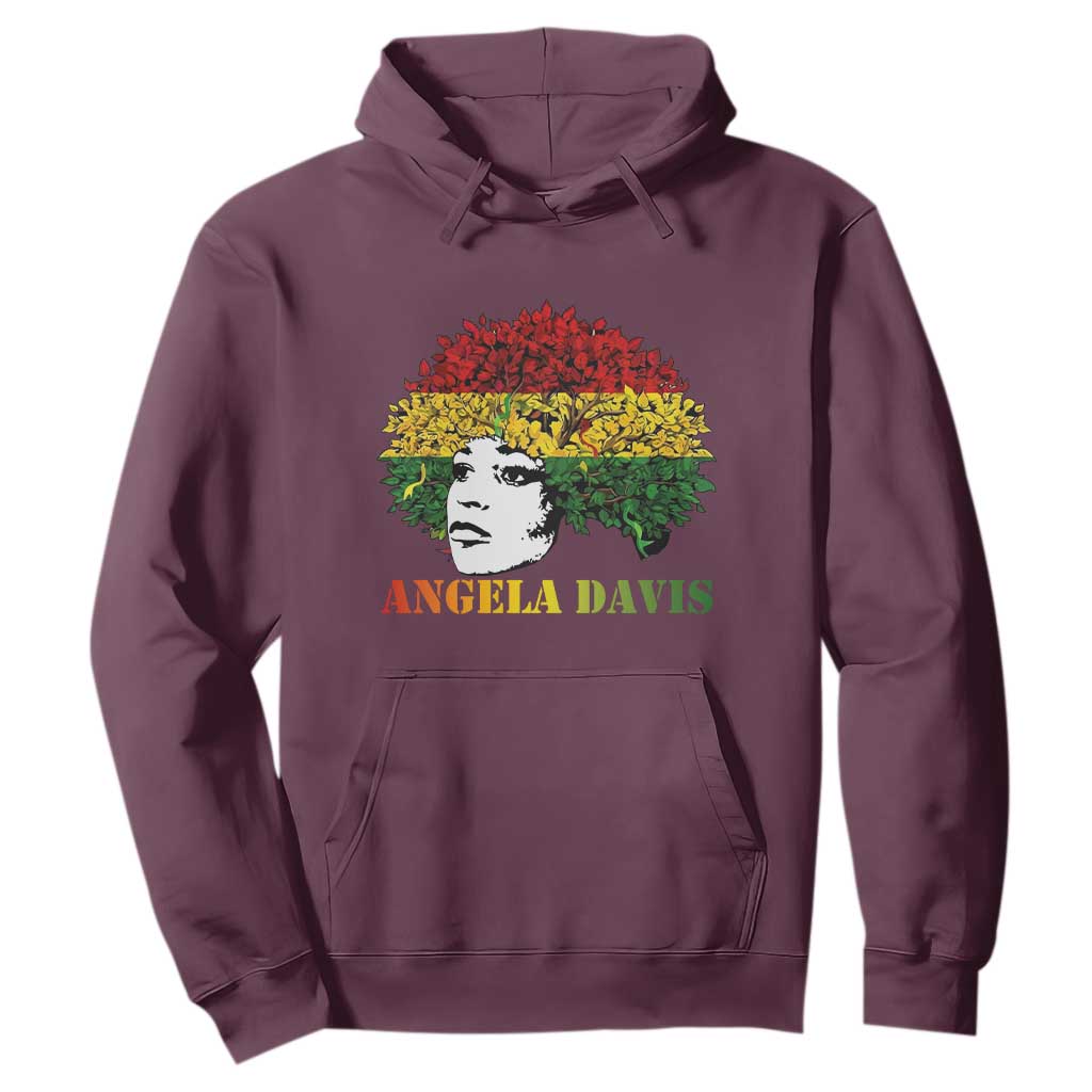 Angela Davis Hoodie Black History Month TS14 Maroon Print Your Wear