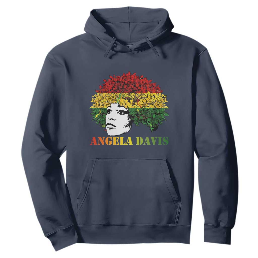 Angela Davis Hoodie Black History Month TS14 Navy Print Your Wear