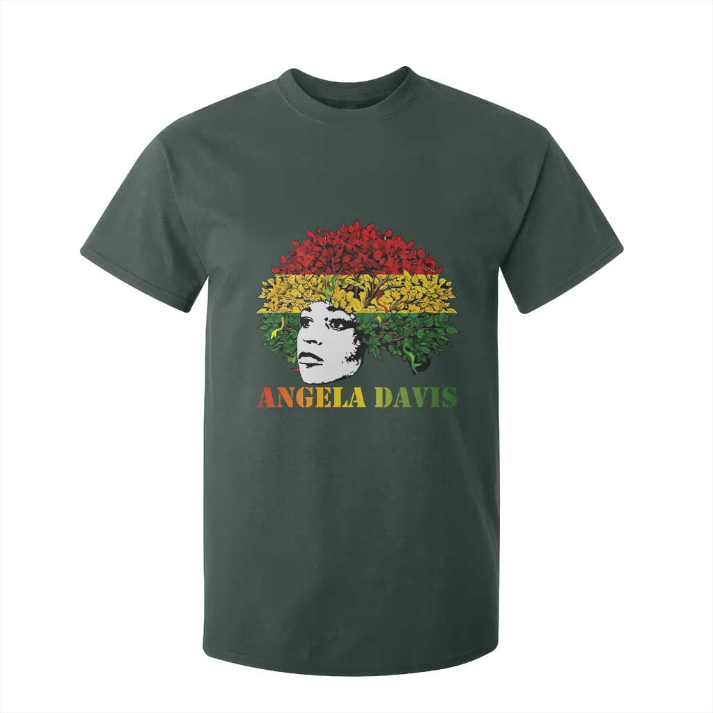 Angela Davis T Shirt For Kid Black History Month TS14 Dark Forest Green Print Your Wear