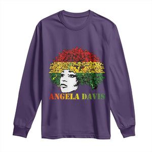 Angela Davis Long Sleeve Shirt Black History Month TS14 Purple Print Your Wear