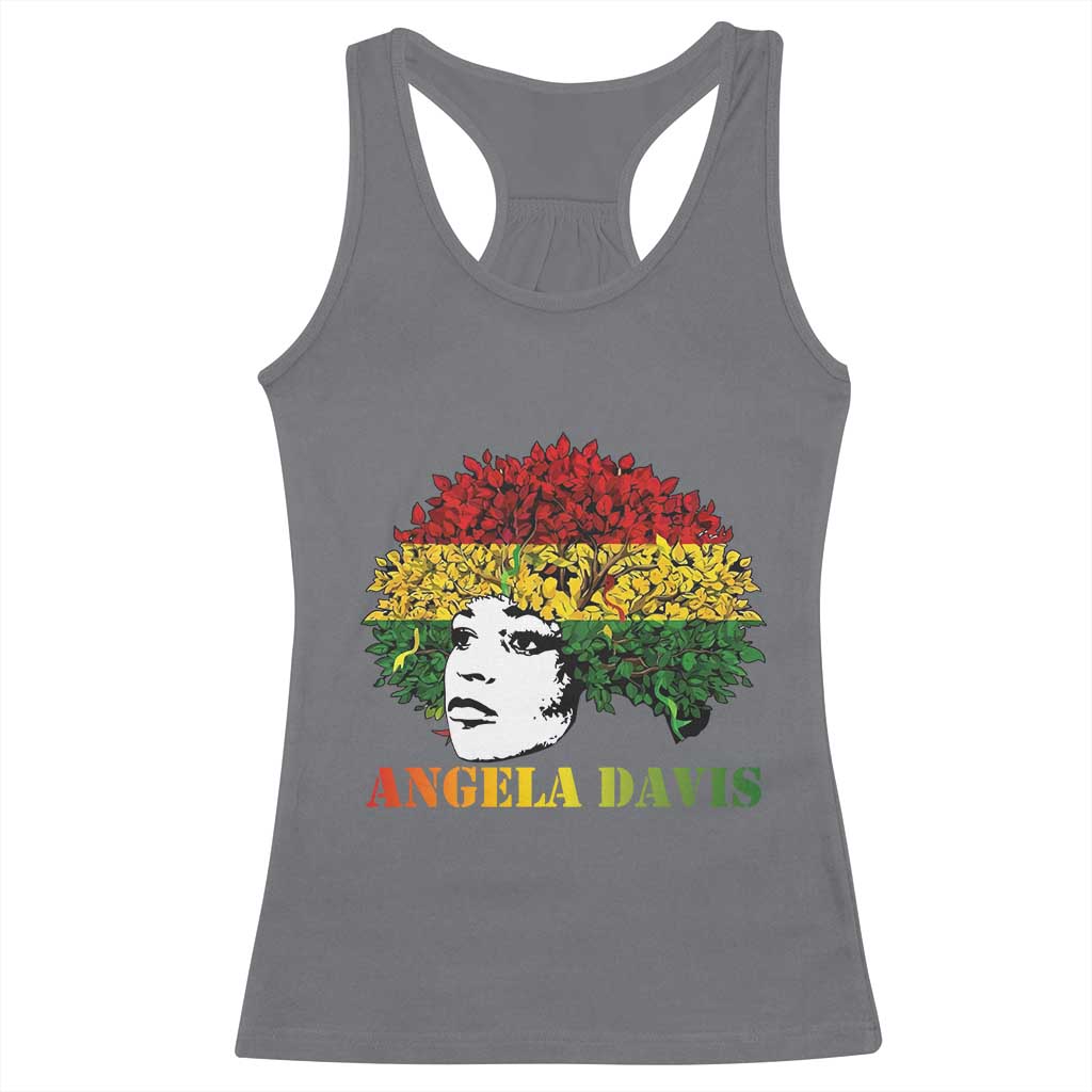 Angela Davis Racerback Tank Top Black History Month TS14 Charcoal Print Your Wear