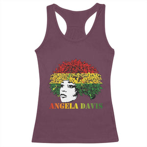 Angela Davis Racerback Tank Top Black History Month TS14 Maroon Print Your Wear