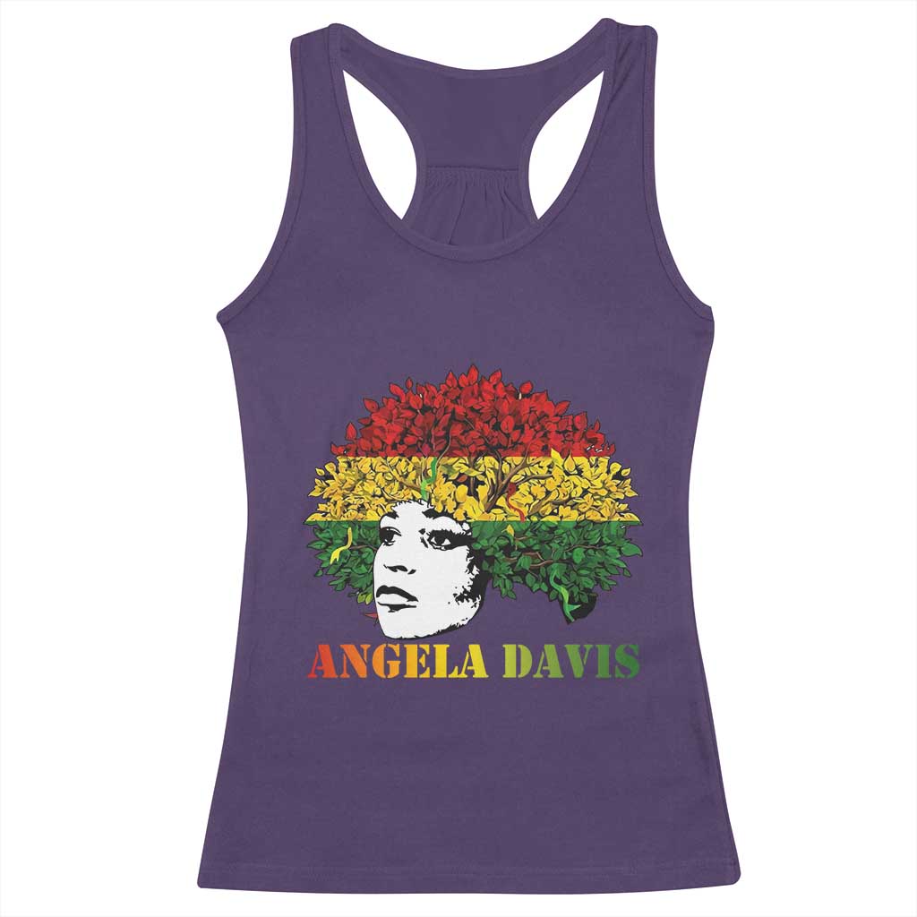 Angela Davis Racerback Tank Top Black History Month TS14 Purple Print Your Wear