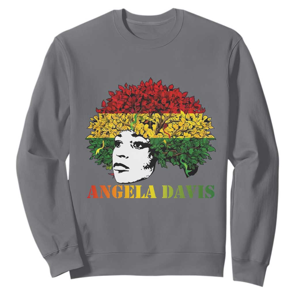 Angela Davis Sweatshirt Black History Month TS14 Charcoal Print Your Wear