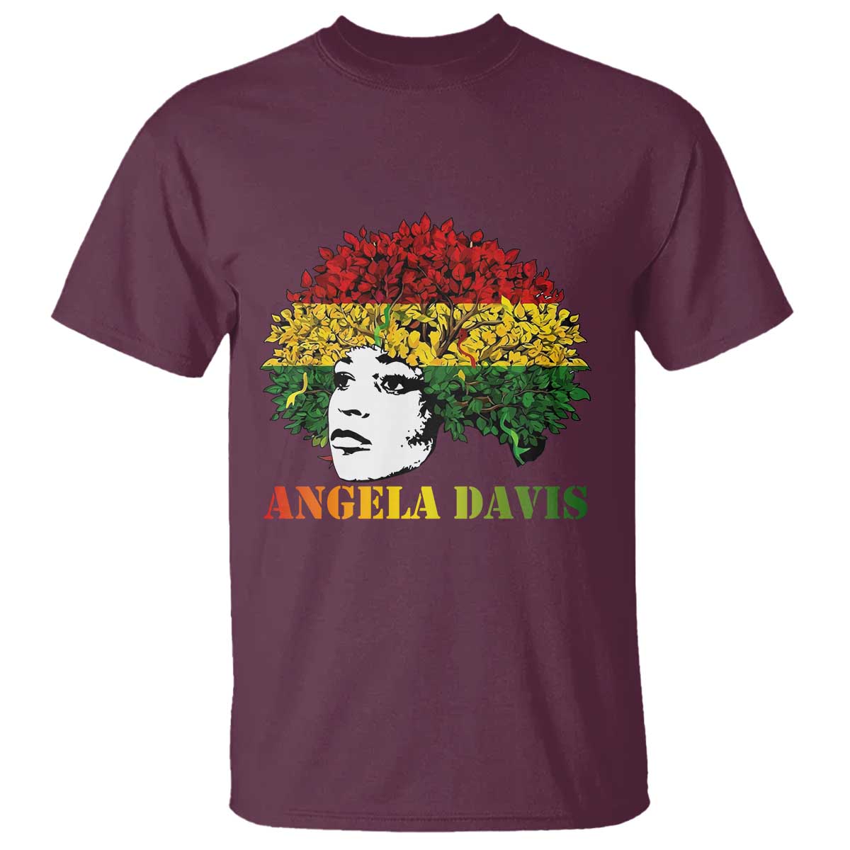 Angela Davis T Shirt Black History Month TS14 Maroon Print Your Wear