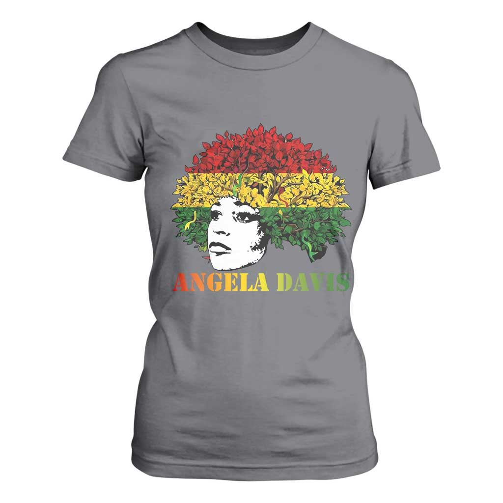 Angela Davis T Shirt For Women Black History Month TS14 Charcoal Print Your Wear