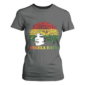 Angela Davis T Shirt For Women Black History Month TS14 Dark Heather Print Your Wear