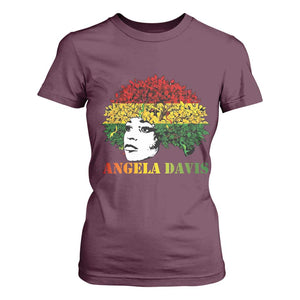 Angela Davis T Shirt For Women Black History Month TS14 Maroon Print Your Wear