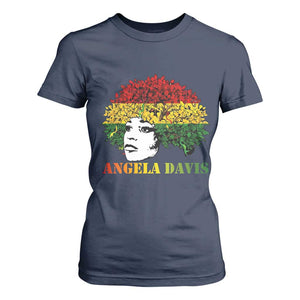 Angela Davis T Shirt For Women Black History Month TS14 Navy Print Your Wear