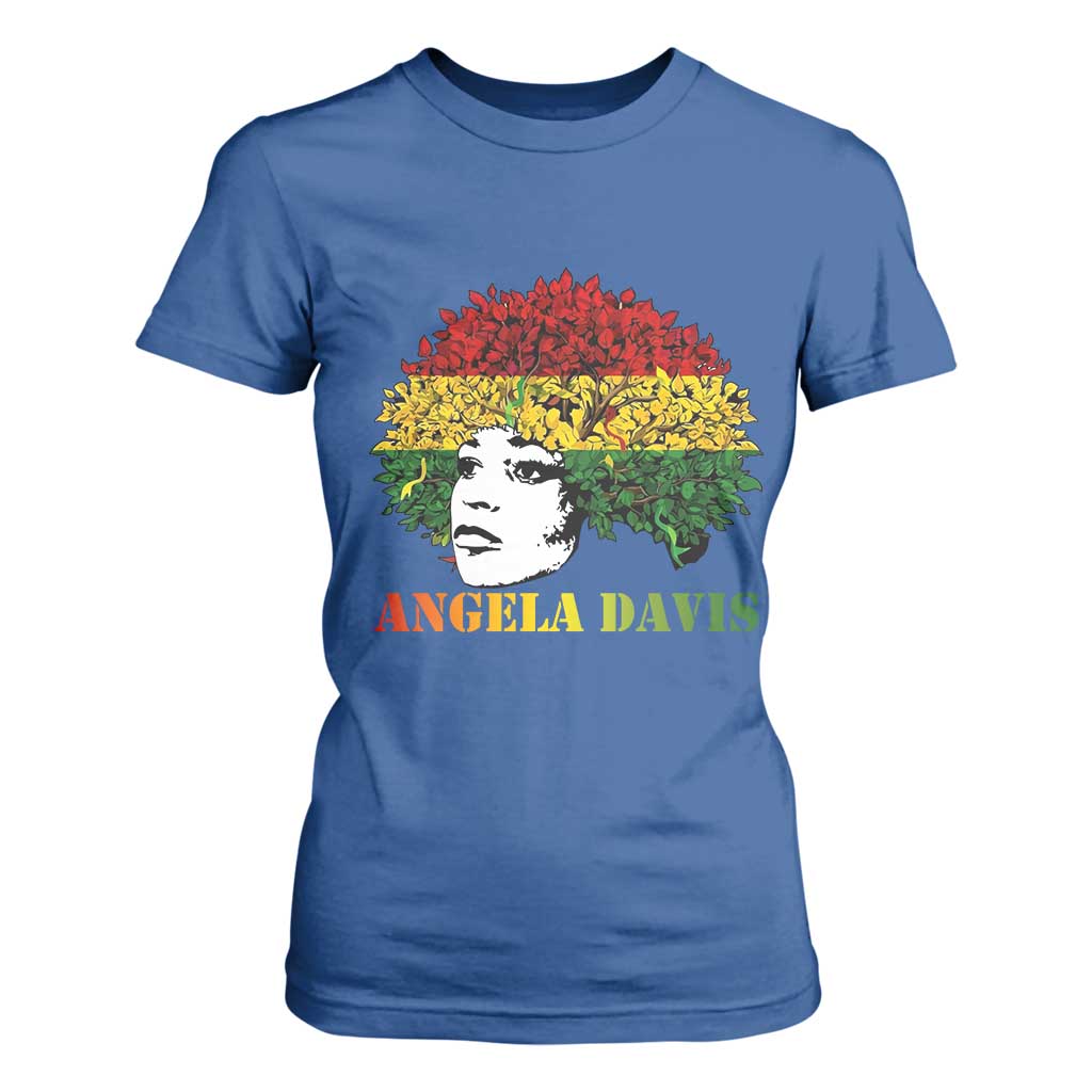 Angela Davis T Shirt For Women Black History Month TS14 Royal Blue Print Your Wear
