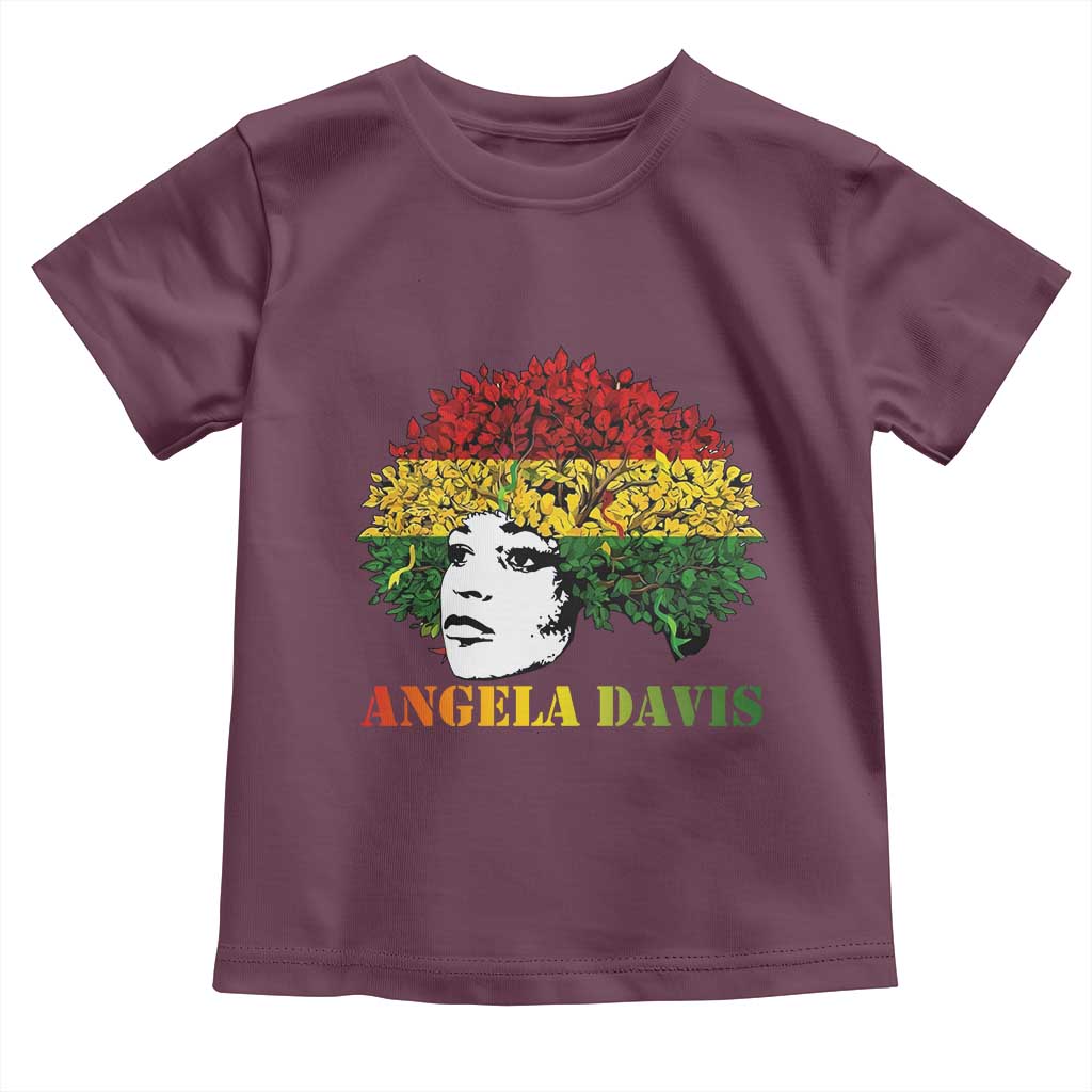 Angela Davis Toddler T Shirt Black History Month TS14 Maroon Print Your Wear