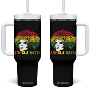 Angela Davis Tumbler With Handle Black History Month TS14 One Size: 40 oz Black Print Your Wear