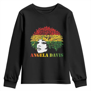 Angela Davis Youth Sweatshirt Black History Month TS14 Black Print Your Wear