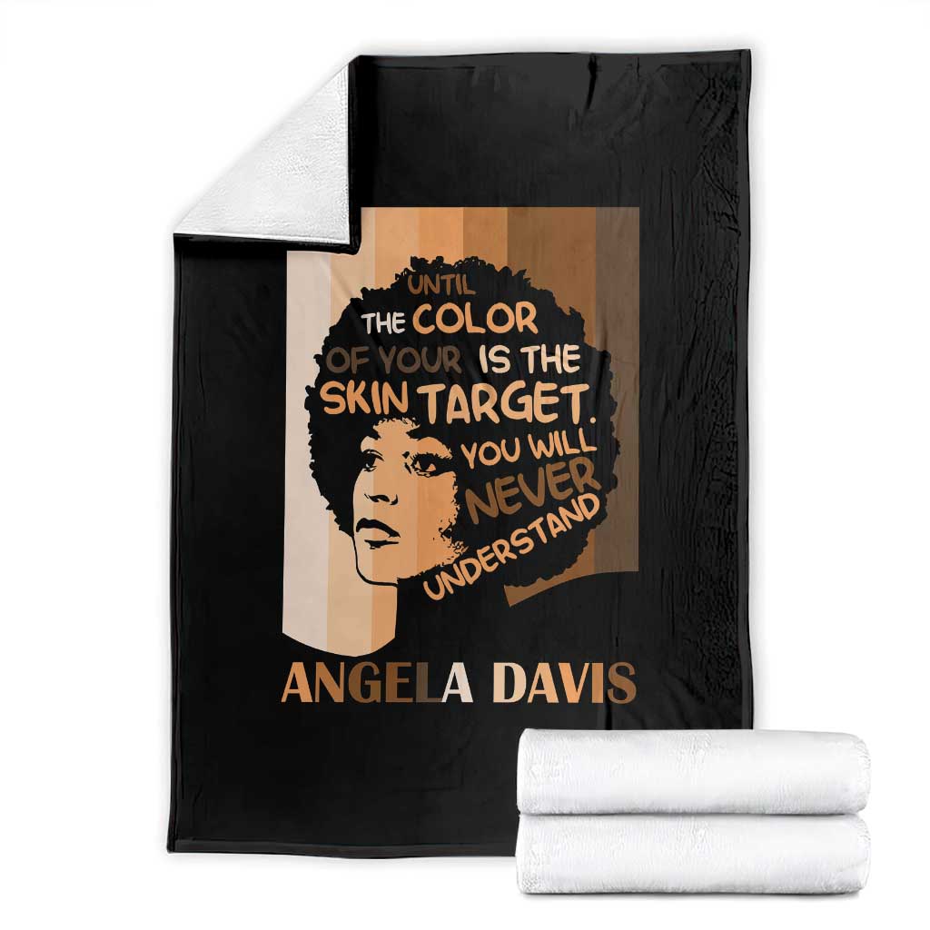 Angela Davis Inspirational Quote Throw Blanket Black Pride Melanin TS14 Black Print Your Wear