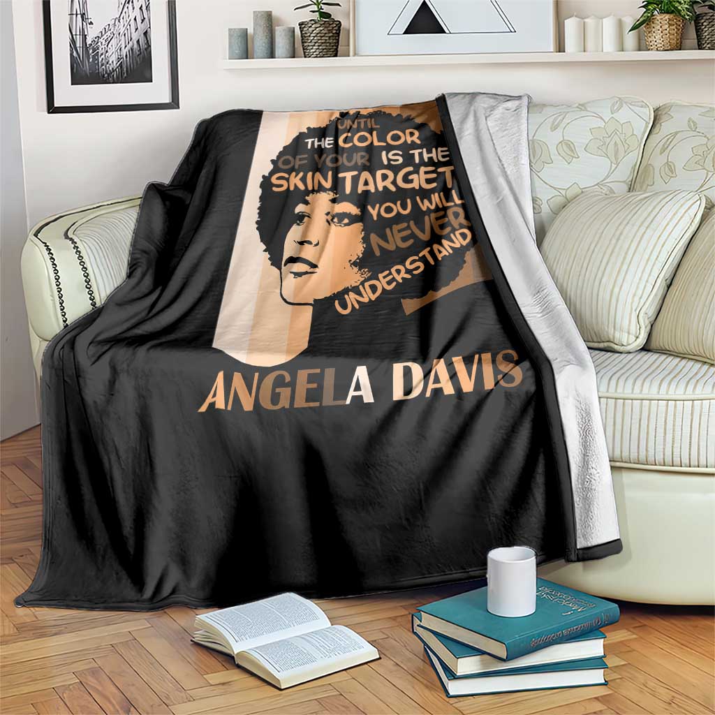 Angela Davis Inspirational Quote Throw Blanket Black Pride Melanin TS14 Print Your Wear