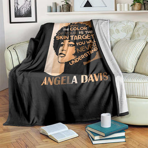 Angela Davis Inspirational Quote Throw Blanket Black Pride Melanin TS14 Print Your Wear