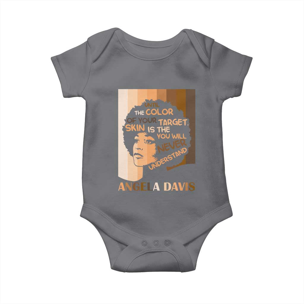 Angela Davis Inspirational Quote Baby Onesie Black Pride Melanin TS14 Charcoal Print Your Wear