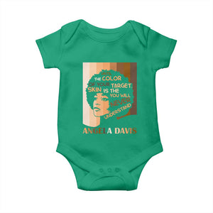 Angela Davis Inspirational Quote Baby Onesie Black Pride Melanin TS14 Irish Green Print Your Wear