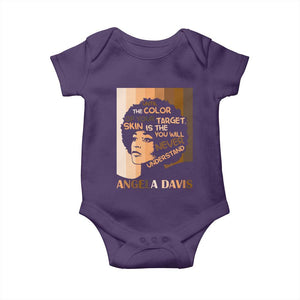 Angela Davis Inspirational Quote Baby Onesie Black Pride Melanin TS14 Purple Print Your Wear