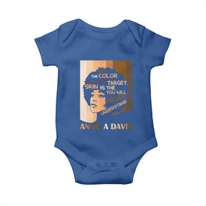 Angela Davis Inspirational Quote Baby Onesie Black Pride Melanin TS14 Royal Blue Print Your Wear