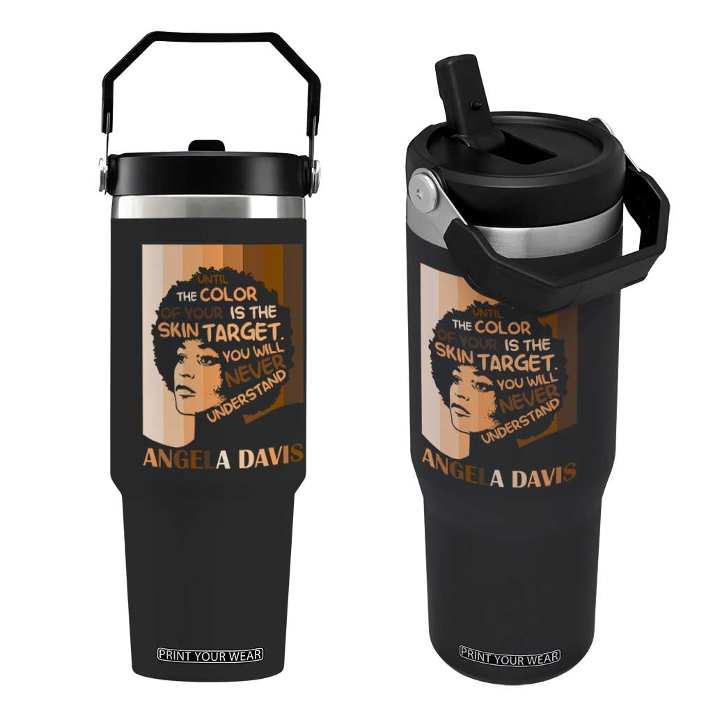 Angela Davis Inspirational Quote Flip Straw Tumbler Black Pride Melanin TS14 One Size: 30 oz Black Print Your Wear
