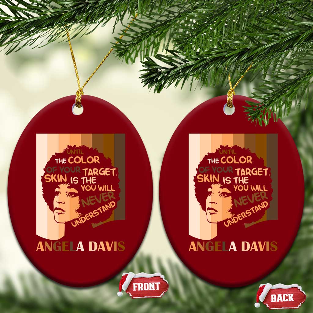 Angela Davis Inspirational Quote Ceramic Ornament Black Pride Melanin TS14 Print Your Wear