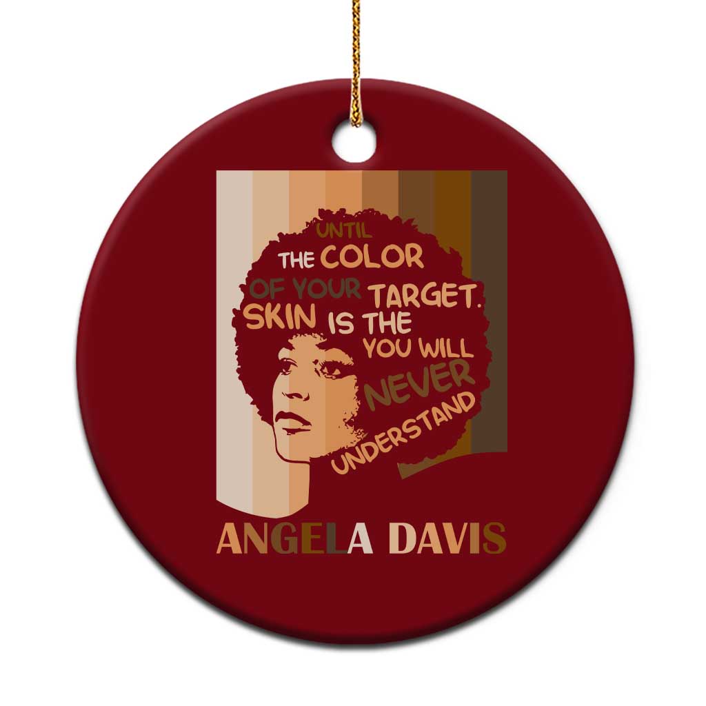 Angela Davis Inspirational Quote Ceramic Ornament Black Pride Melanin TS14 1pc Red Print Your Wear