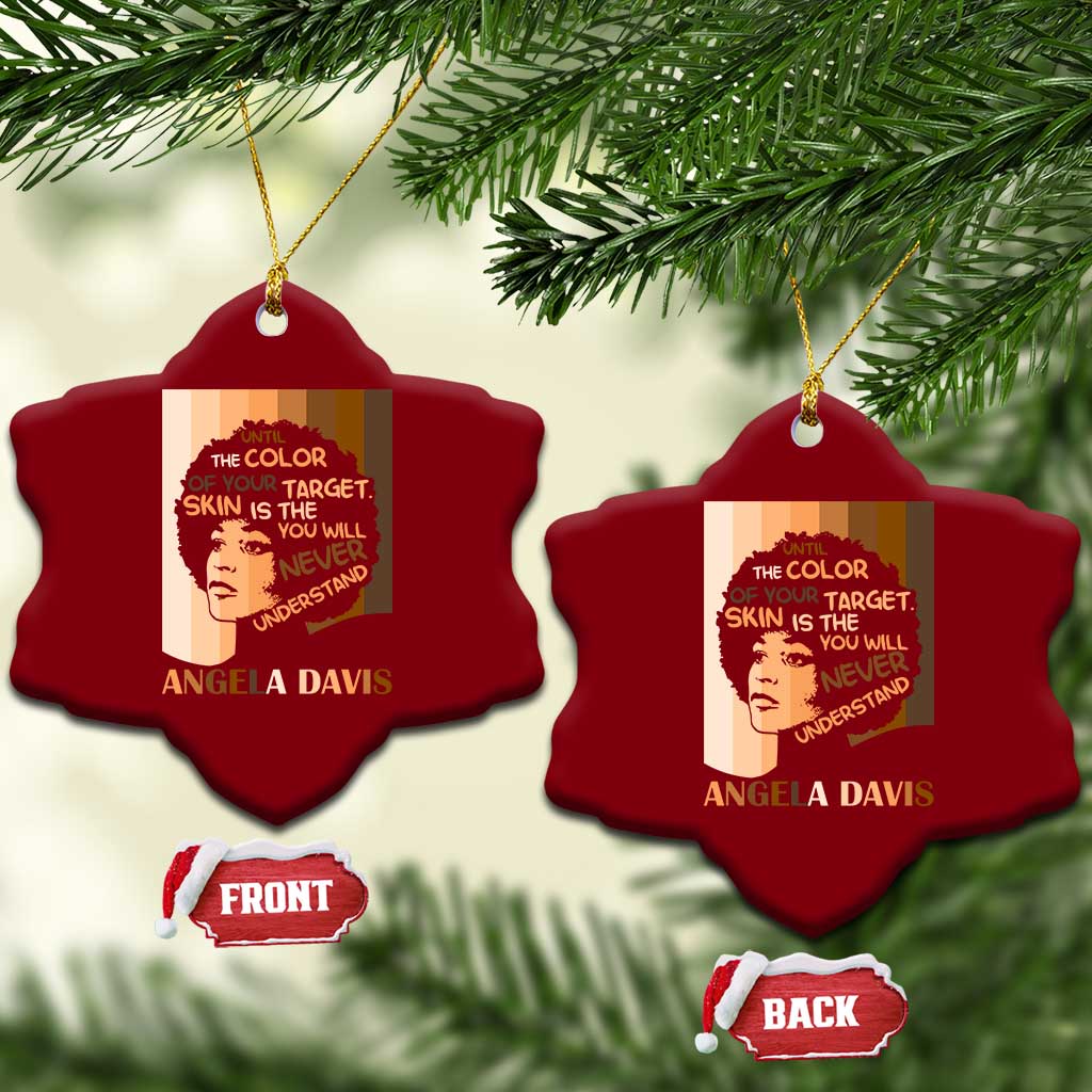 Angela Davis Inspirational Quote Ceramic Ornament Black Pride Melanin TS14 Print Your Wear