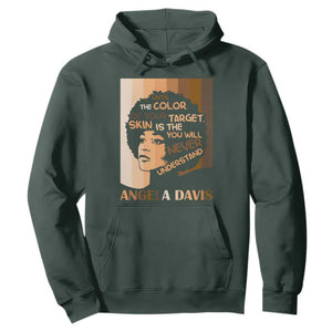 Angela Davis Inspirational Quote Hoodie Black Pride Melanin TS14 Dark Forest Green Print Your Wear